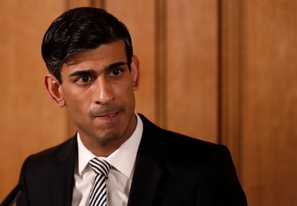 Rishi Sunak at a news conference in London on March 17, 2020