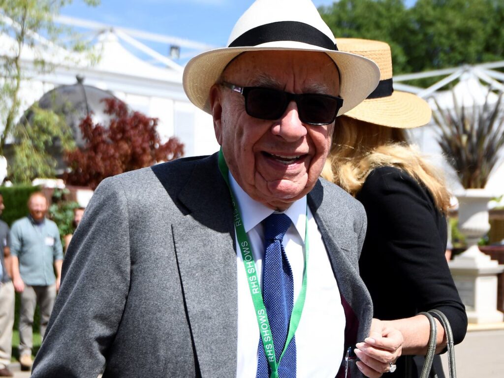 Rupert Murdoch at the Chelsea Flower Show in London on May 22, 2017