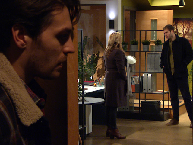 Mackenzie, Kim and Jamie on Emmerdale on February 2, 2021