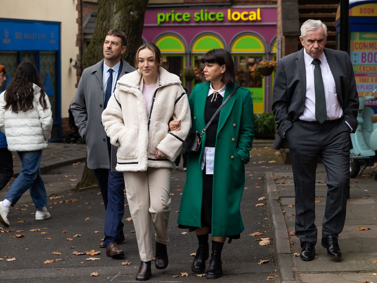 Darren, Frankie, Nancy and Jack on Hollyoaks on January 15, 2025