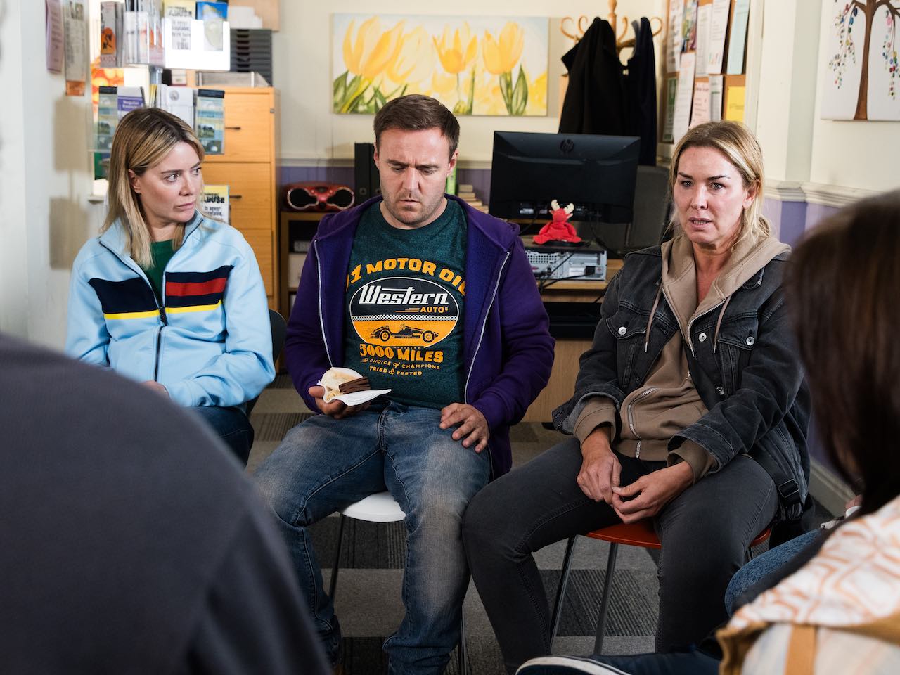 Abi, Tyrone and Cassie on Coronation Street on September 7, 2023
