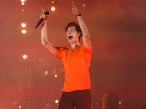 Shawn Mendes performing at Wango Tango in Carson, California, on June 4, 2022