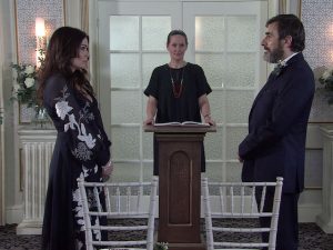 Peter and Carla on Coronation Street on April 16, 2021