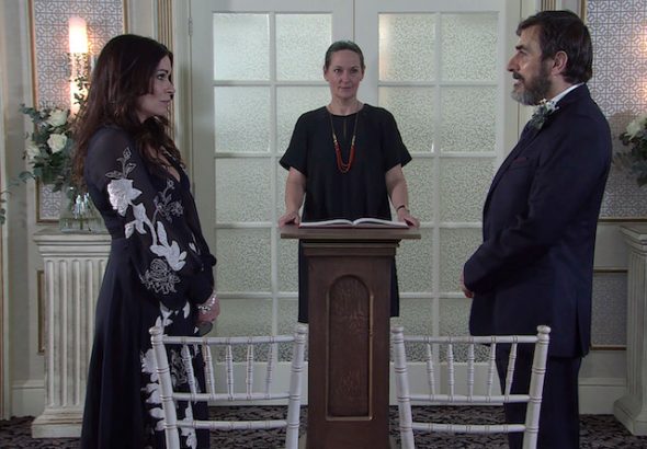 Peter and Carla on Coronation Street on April 16, 2021