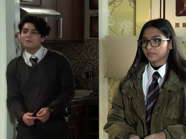 Aadi and Asha on Coronation Street on February 24, 2021