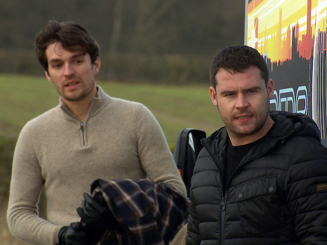 Mack and Aaron on Emmerdale on March 24, 2021