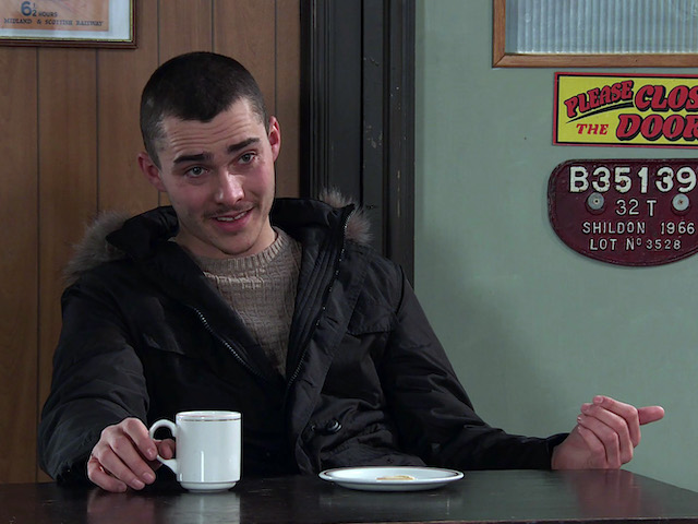 Corey on Coronation Street on March 10, 2021
