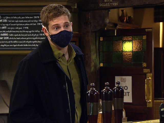 Jamie on Emmerdale on April 14, 2021