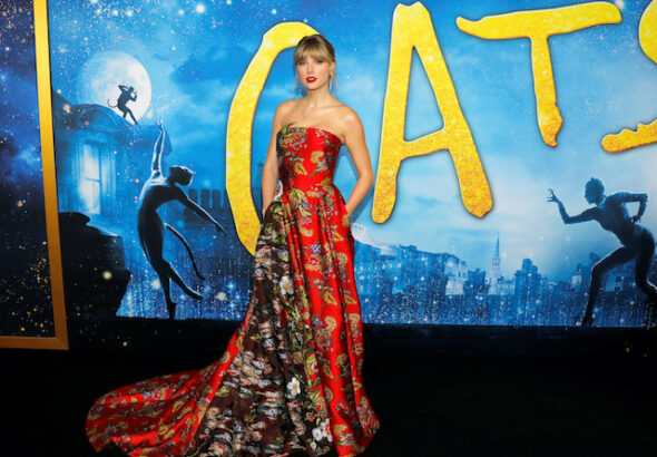 Singer Taylor Swift arrives for the world premiere of the movie "Cats" in Manhattan, New York, U.S. on December 16, 2019.