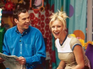 Johnny Vaughan and Denise van Outen on The Big Breakfast