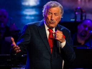 Tony Bennett performs at the opening celebration of the Statue of Liberty Museum on Liberty Island in New York, U.S. on May 15, 2019.