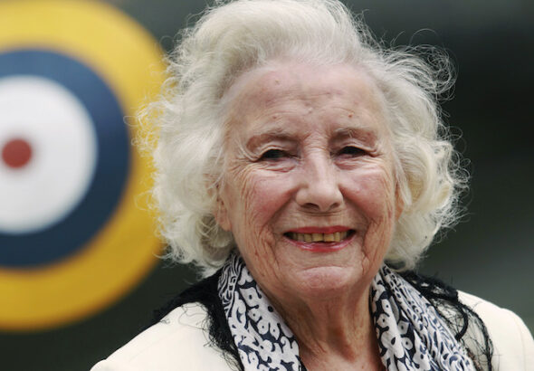 Second World War British Forces Sweetheart Vera Lynn attends the Battle of Britain commemoration outside the Churchill War Rooms in London on August 20, 2010.