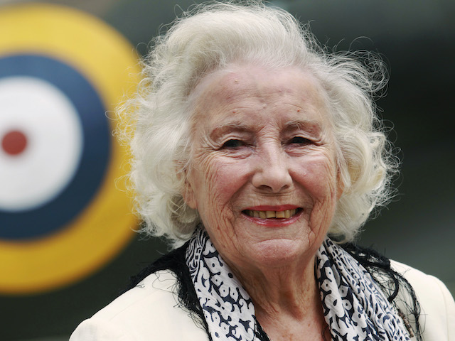 Second World War British Forces Sweetheart Vera Lynn attends the Battle of Britain commemoration outside the Churchill War Rooms in London on August 20, 2010.