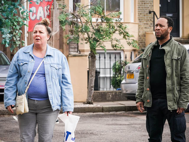 Karen and Mitch on EastEnders on May 7, 2021