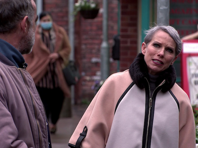 Kevin, Sally and Debbie on Coronation Street on February 12, 2021