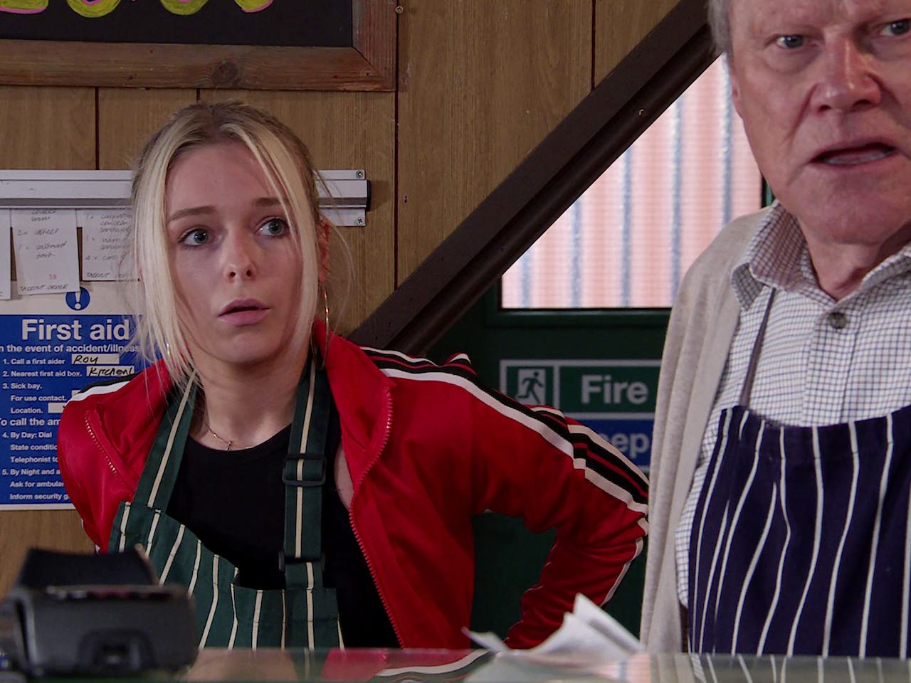 Lauren and Roy on Coronation Street on September 7, 2023
