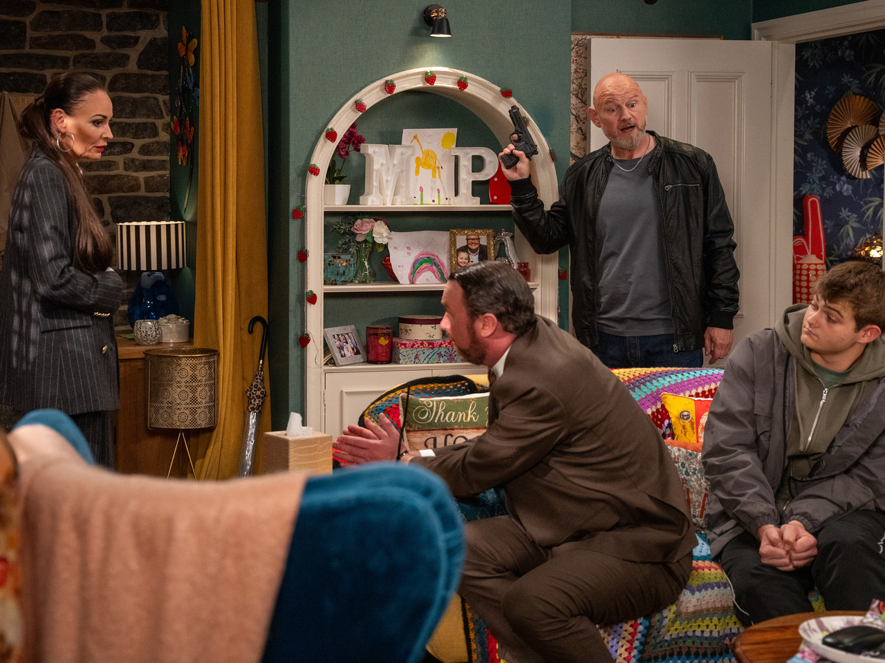 Chas, Liam, Dave and Dylan on Emmerdale on October 28, 2026