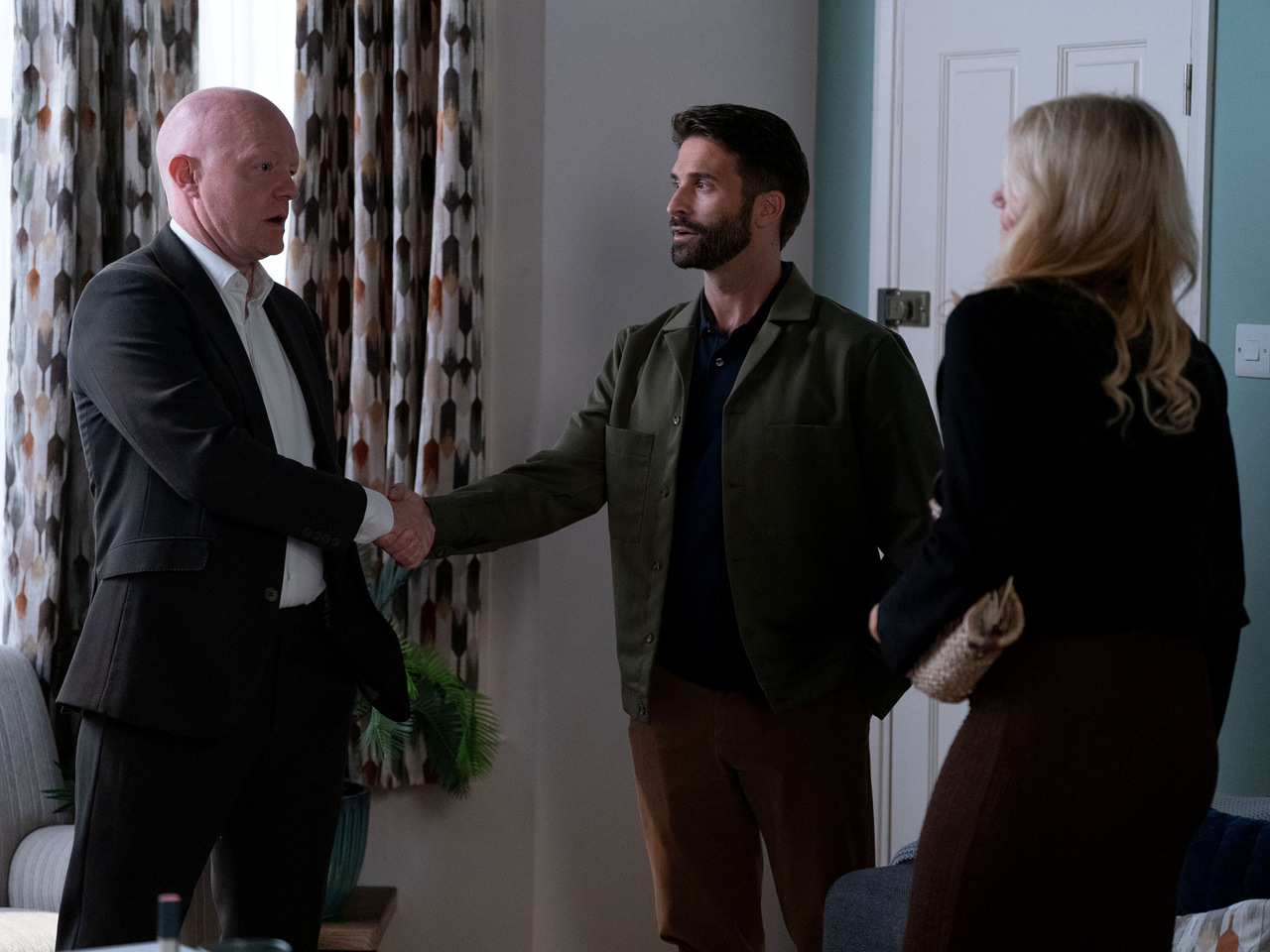 Max, Rafael and Cindy on EastEnders on October 19, 2026