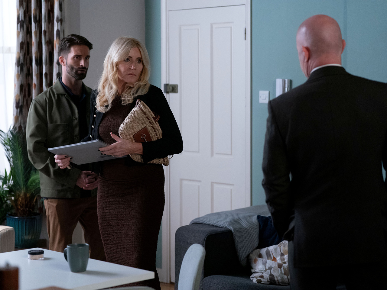 Rafael, Cindy and Max on EastEnders on October 19, 2026