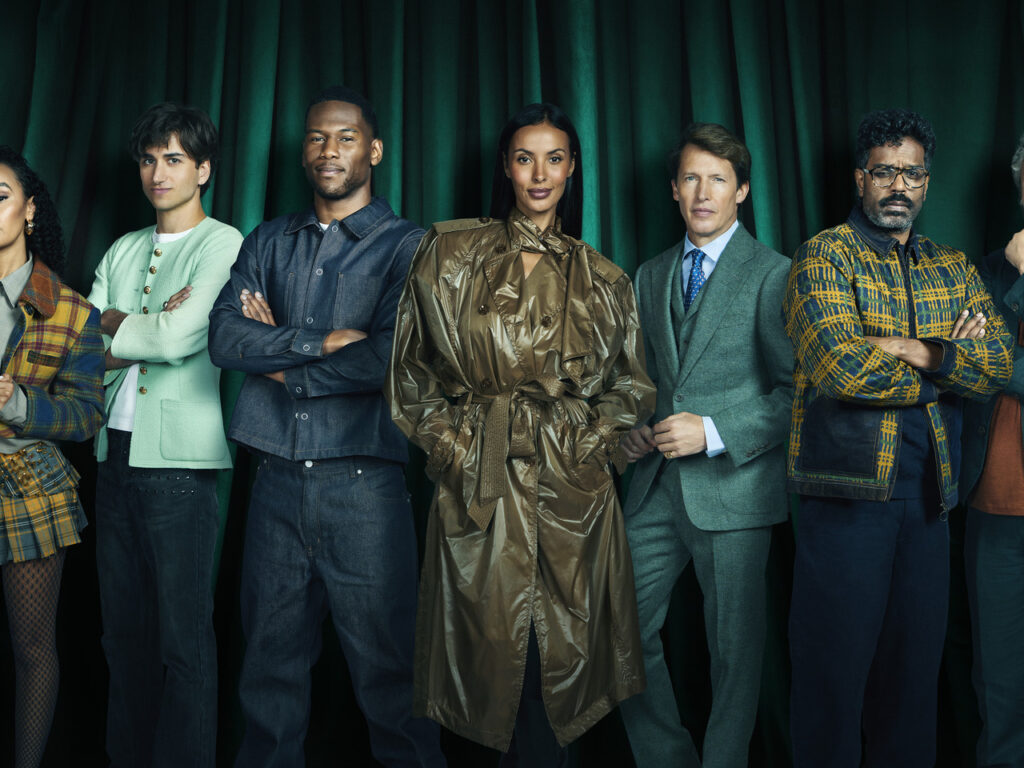 Sebastian Croft, King Kenny, Maya Jama, James Blunt and Romesh Ranganathan in The Celebrity Traitors S02E09
