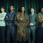 Sebastian Croft, King Kenny, Maya Jama, James Blunt and Romesh Ranganathan in The Celebrity Traitors S02E09