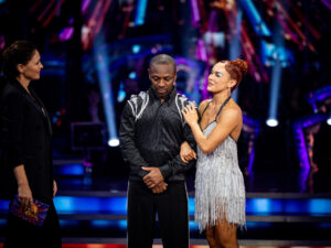 Emma Willis, Shaun Wright-Phillips and Alexis Warr for Strictly Come Dancing 2026 Live show 5 results
