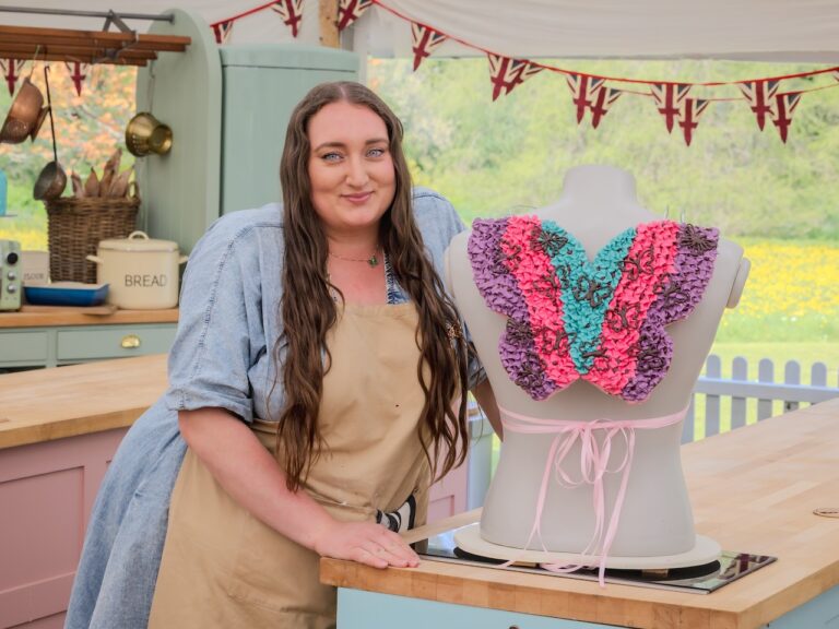 Shannon with her bake on The Great British Bake Off S17E03
