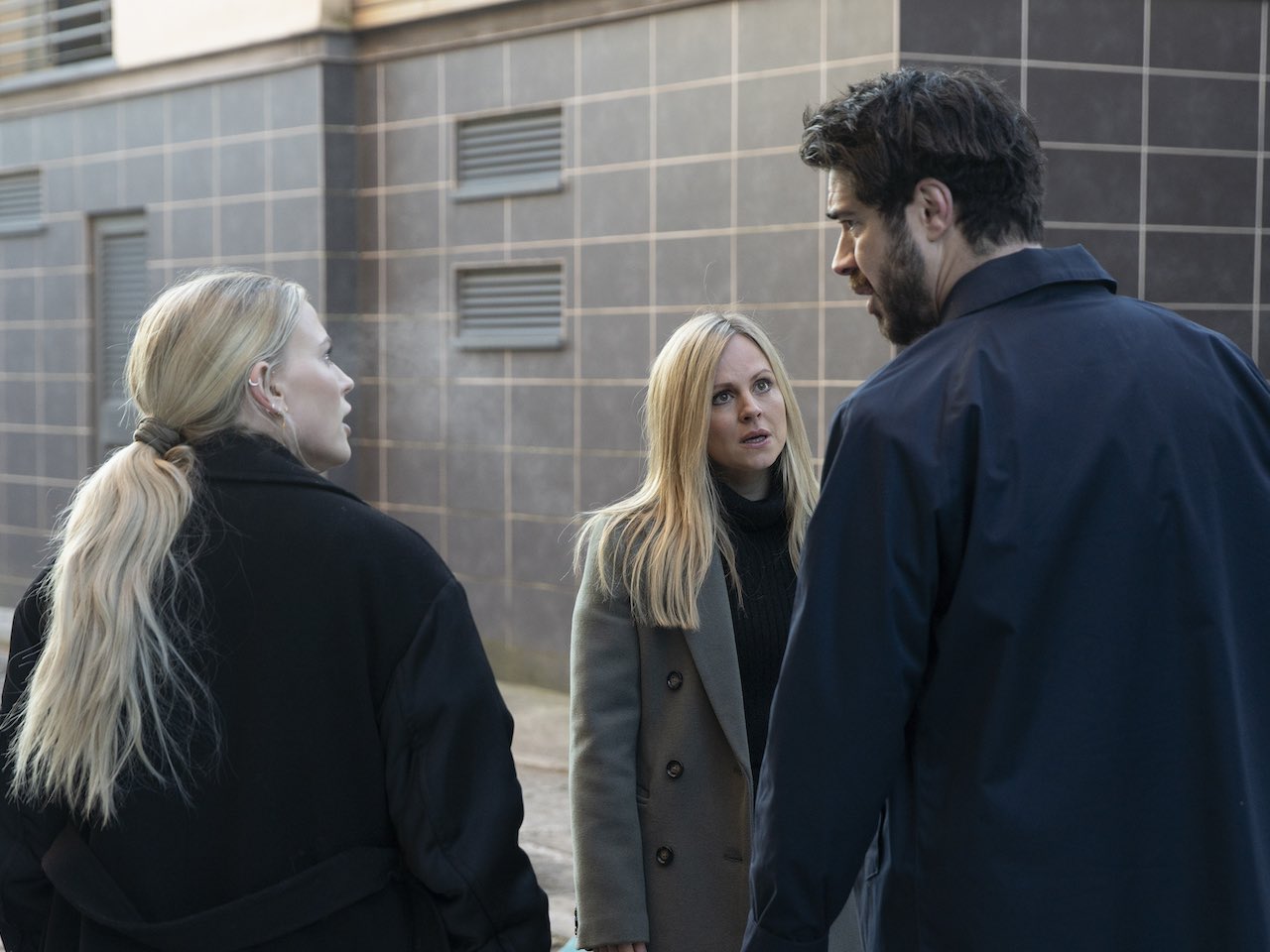Adam, Sarah and Bethany on Coronation Street on March 4, 2024