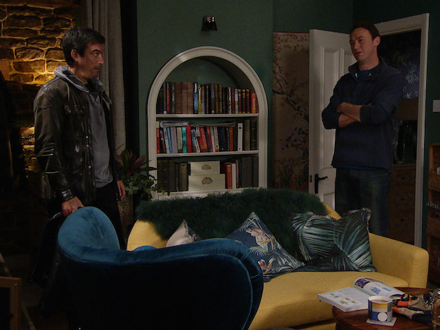 Cain and Liam on Emmerdale on November 26, 2021