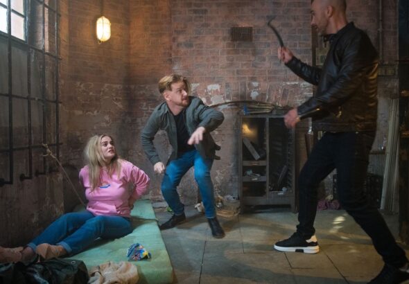 Kieron, Gary and Kelly on Coronation Street on July 20, 2022