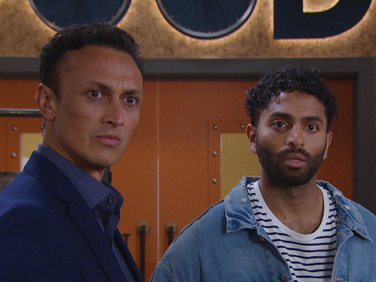 Jai and Suni on Emmerdale on October 9, 2023