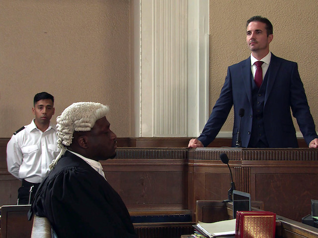 Tommy giving evidence on Coronation Street on September 3, 2021