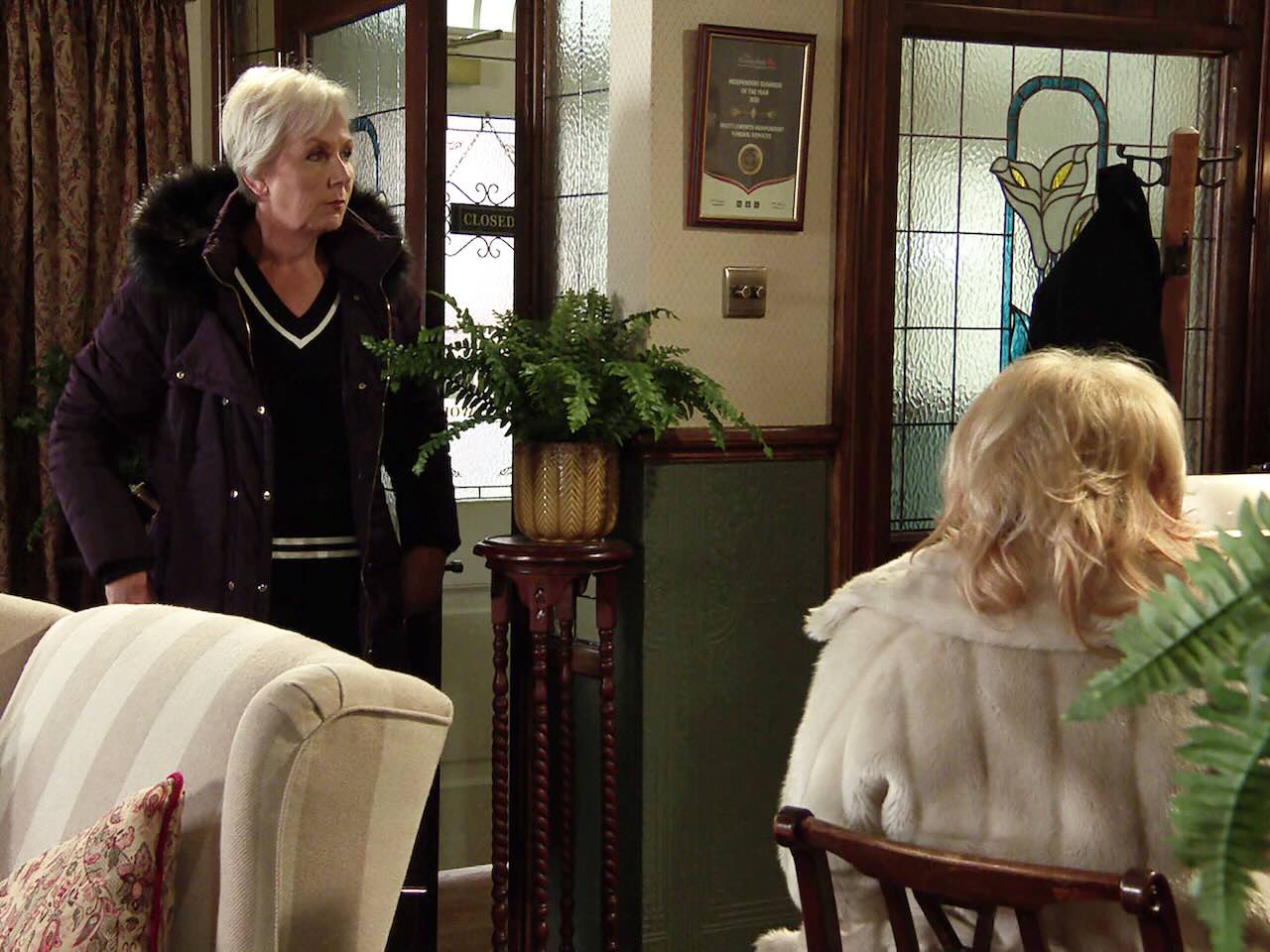 Eileen and Julie on Coronation Street on March 10, 2025
