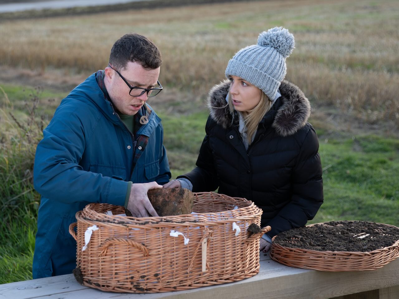 Vinny and Belle open Piper's coffin on Emmerdale on December 23, 2024
