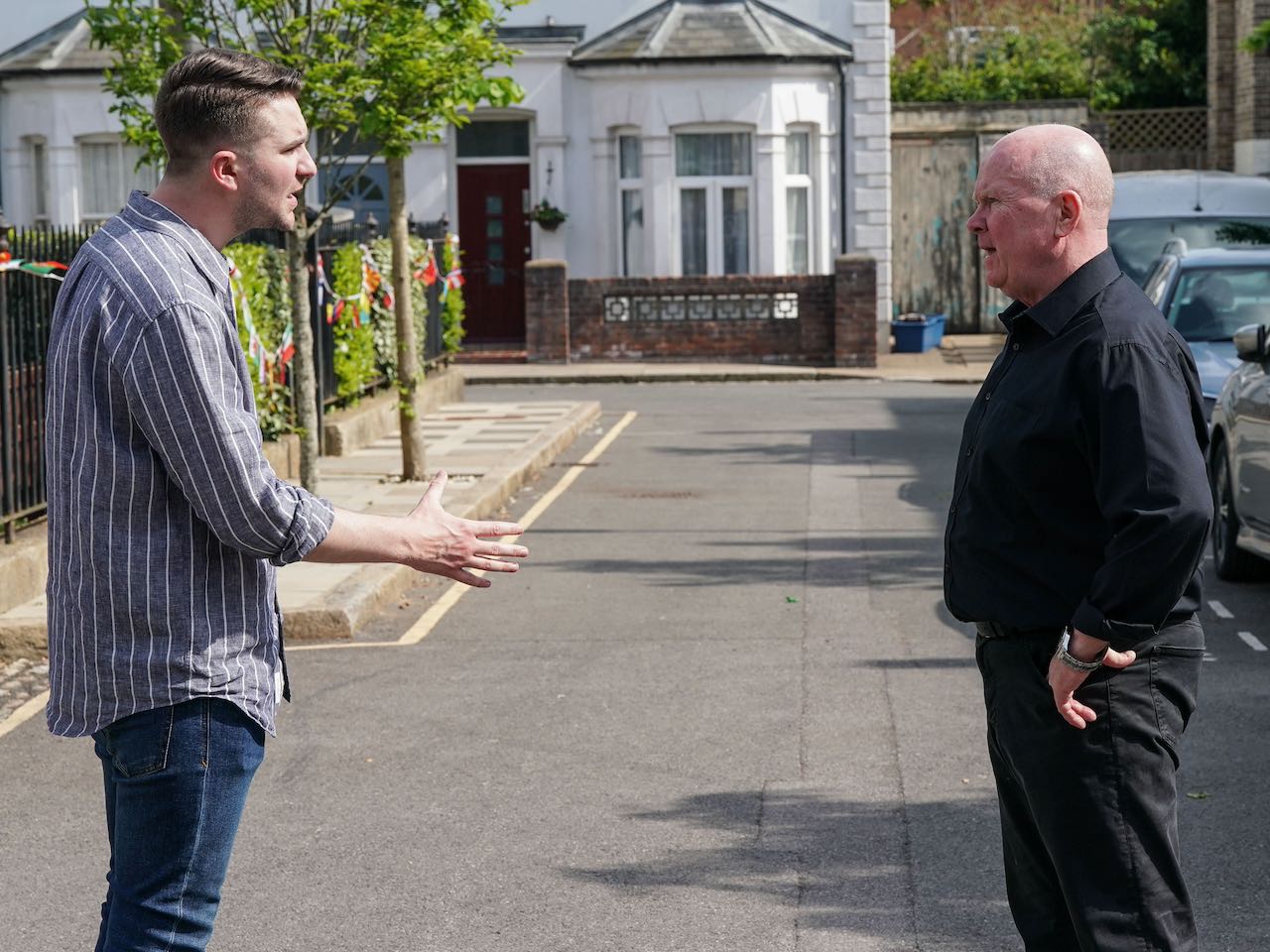 Callum and Phil on EastEnders on July 11, 2024