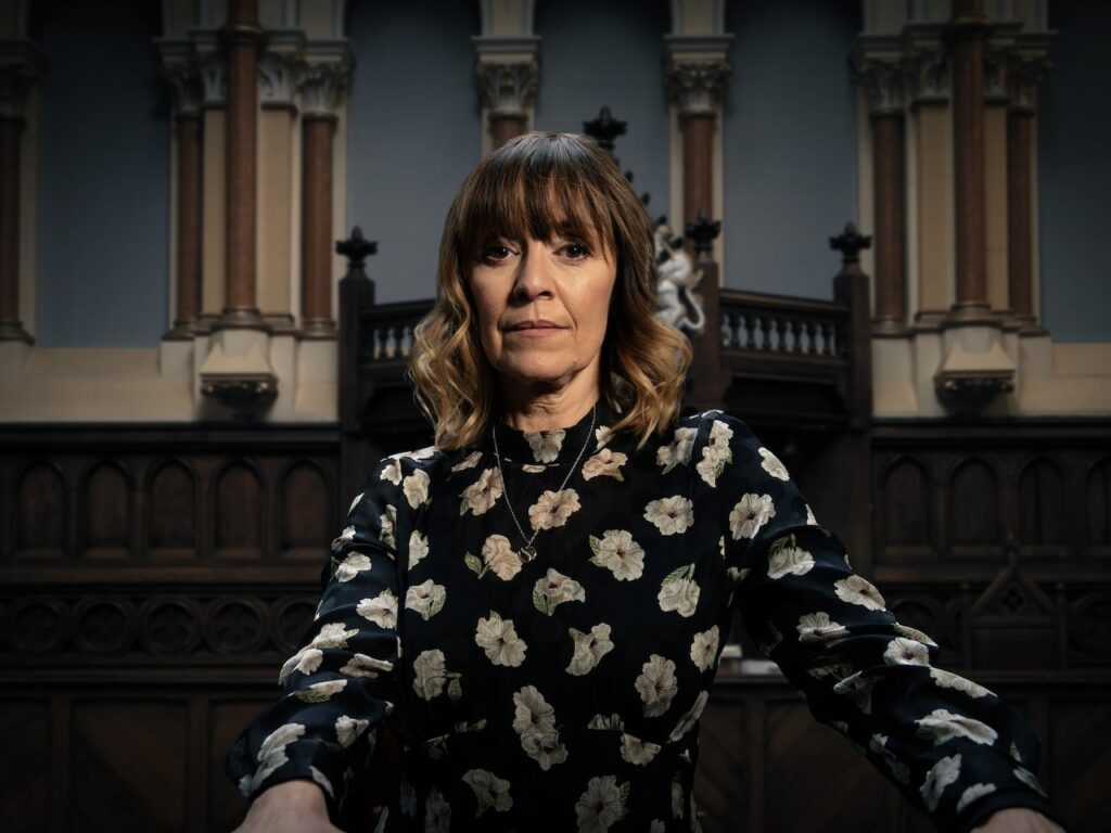 Rhona on Emmerdale on April 11, 2024