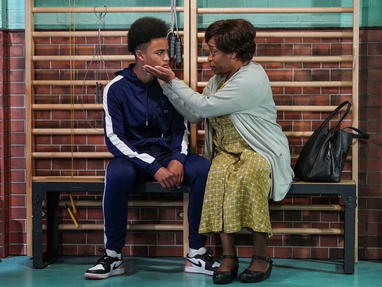 Yolande and Denzel on EastEnders on July 10, 2024