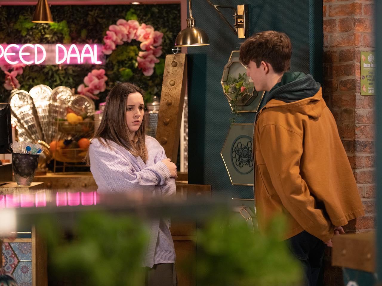 Amy and Aaron on Coronation Street on March 6, 2023