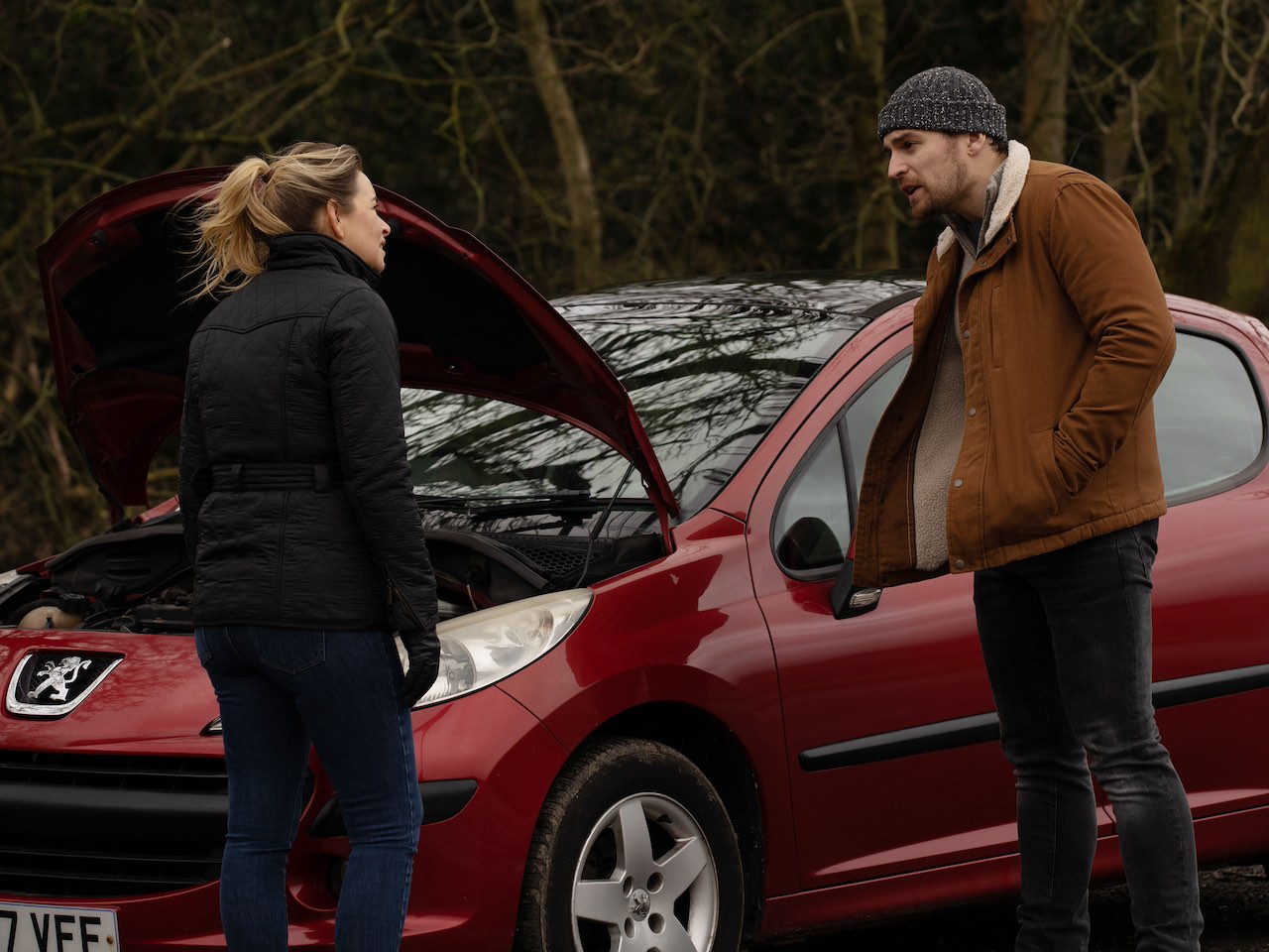 Charity and Mack on Emmerdale on March 12, 2024