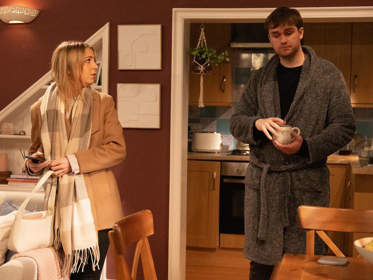 Belle and Tom on Emmerdale on February 14, 2024