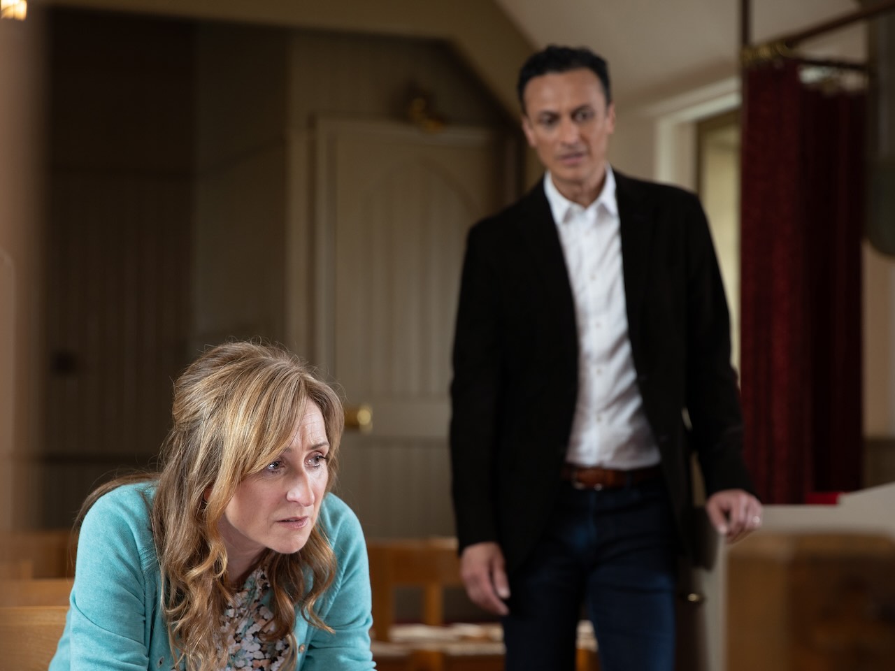 Laurel and Jai on Emmerdale on July 3, 2024