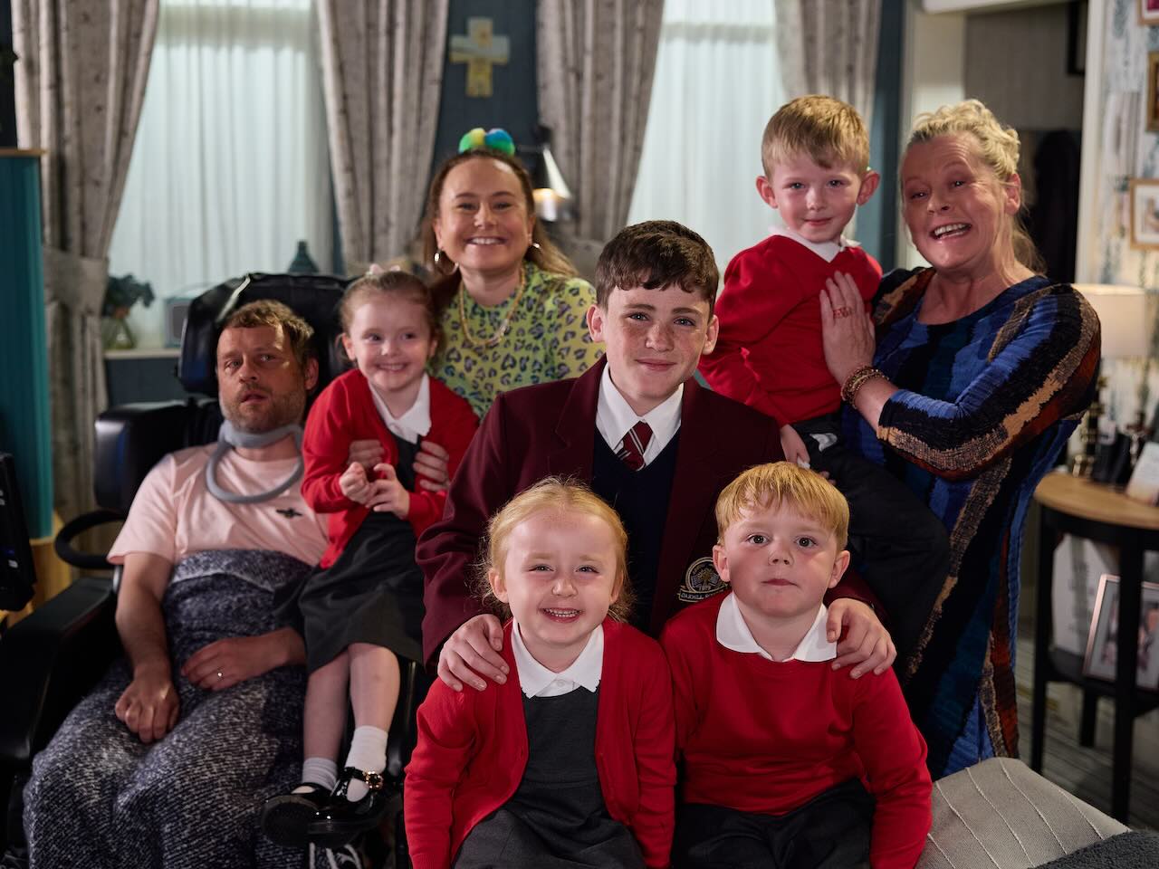 Paul, Gemma, Bernie and the children on Coronation Street on September 2, 2024