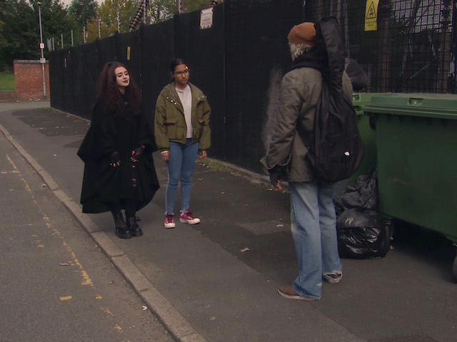 Nina, Asha and Stu on Coronation Street on October 29, 2021