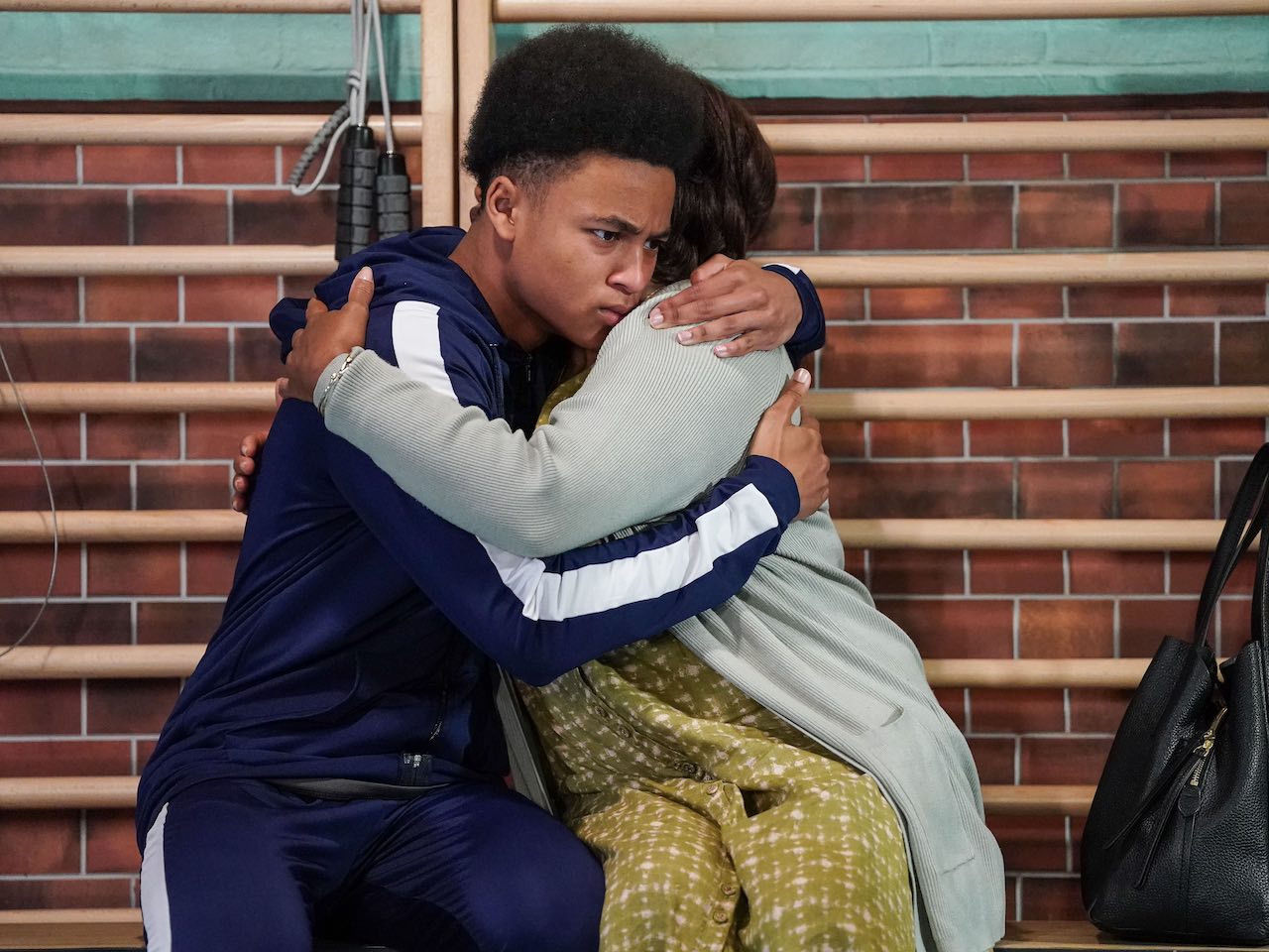 Yolande and Denzel on EastEnders on July 10, 2024