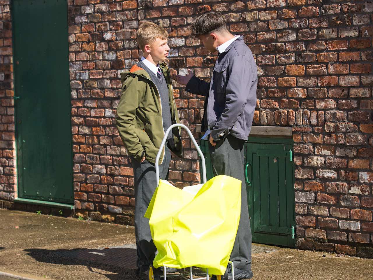 Mason and Dylan on Coronation Street on November 8, 2023