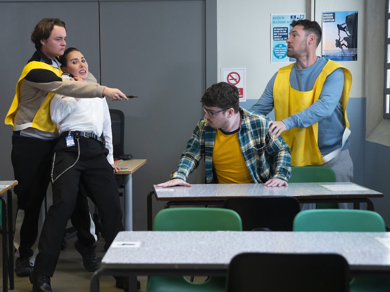 Matty, Bobby and Rob on Coronation Street on January 13, 2025