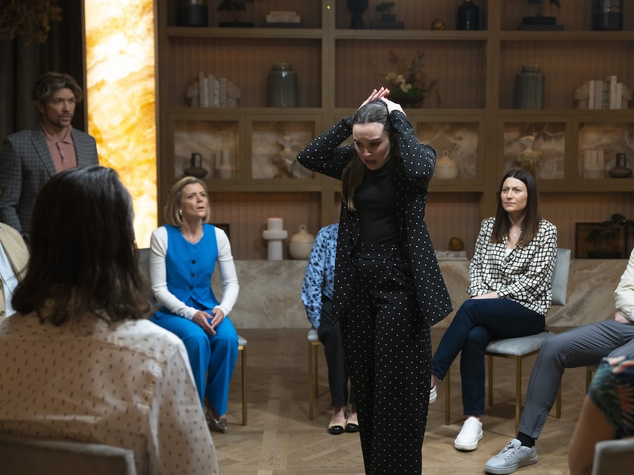 Amy removes her blindfold on Coronation Street on August 28, 2024
