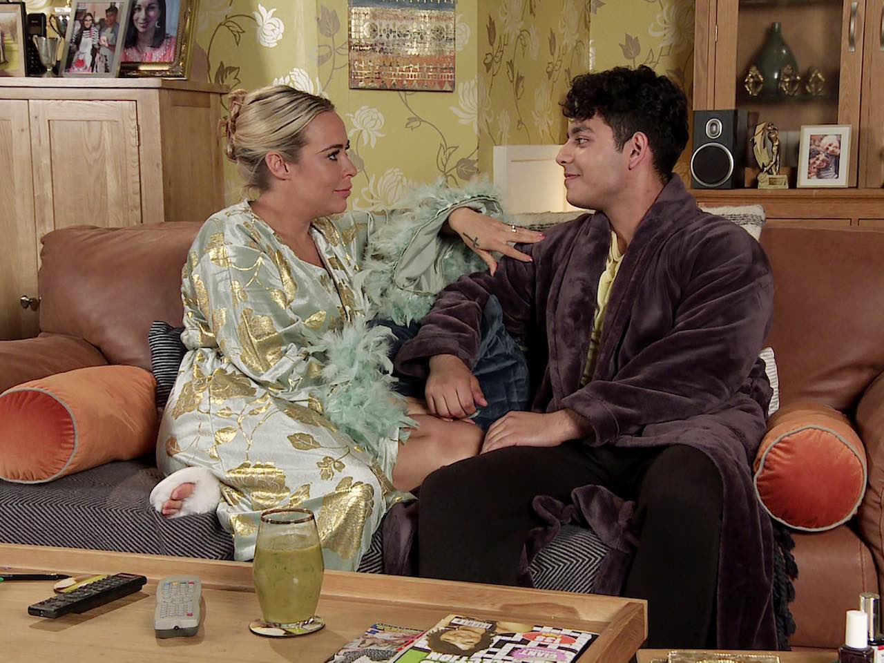 Courtney and Aadi on Coronation Street on September 15, 2023