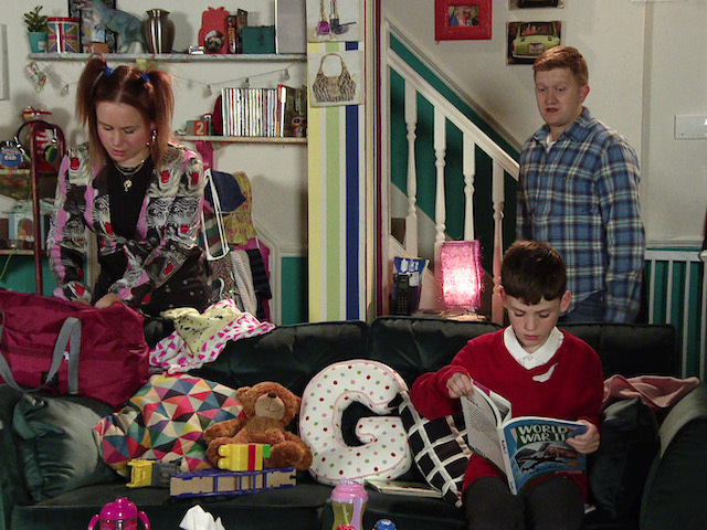 Gemma, Joseph and Chesney on Coronation Street on January 10, 2022
