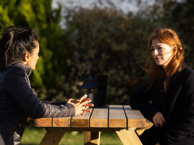 Carol and Manpreet on Emmerdale on December 24, 2021
